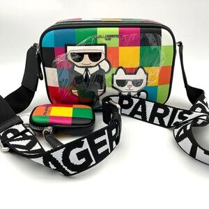 Karl Lagerfeld Paris Maybelline Phone Crossbody Bag Combo NWT
